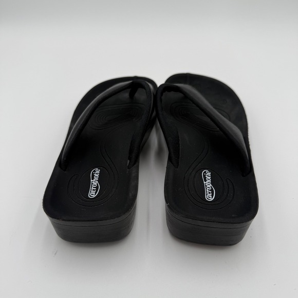 Aerothotic Orthotic Arch Support Slip On Thong Sandals‎ Flip Flops Black 7.5 - Picture 5 of 7